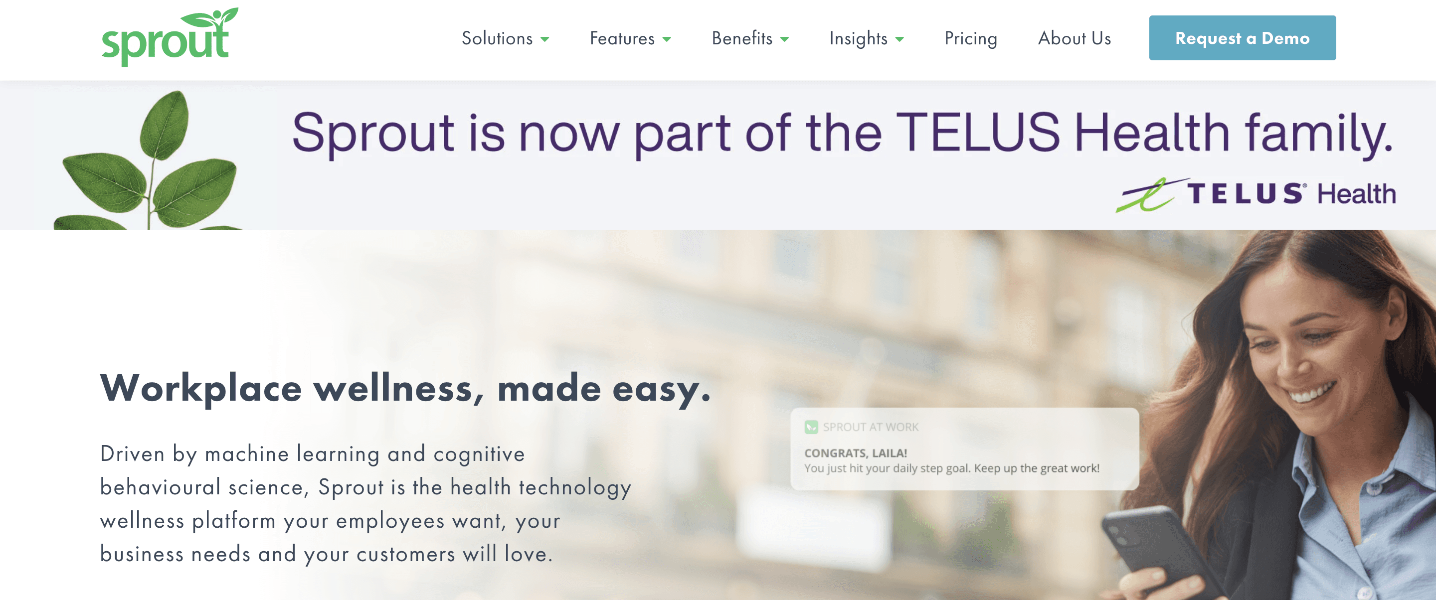 Sprout At Work landing page  - Sprout Alternatives