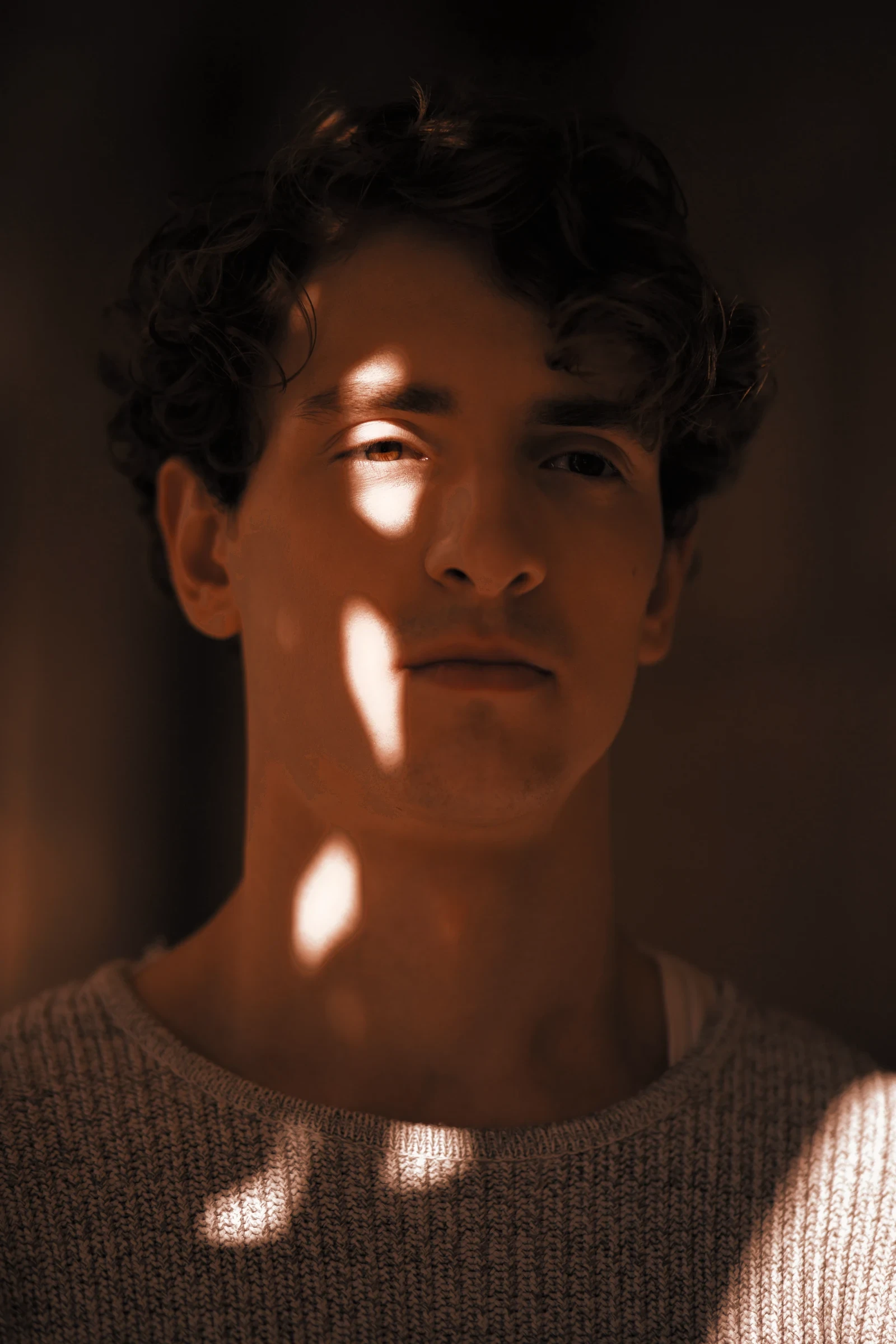 Portrait of a man in warm light