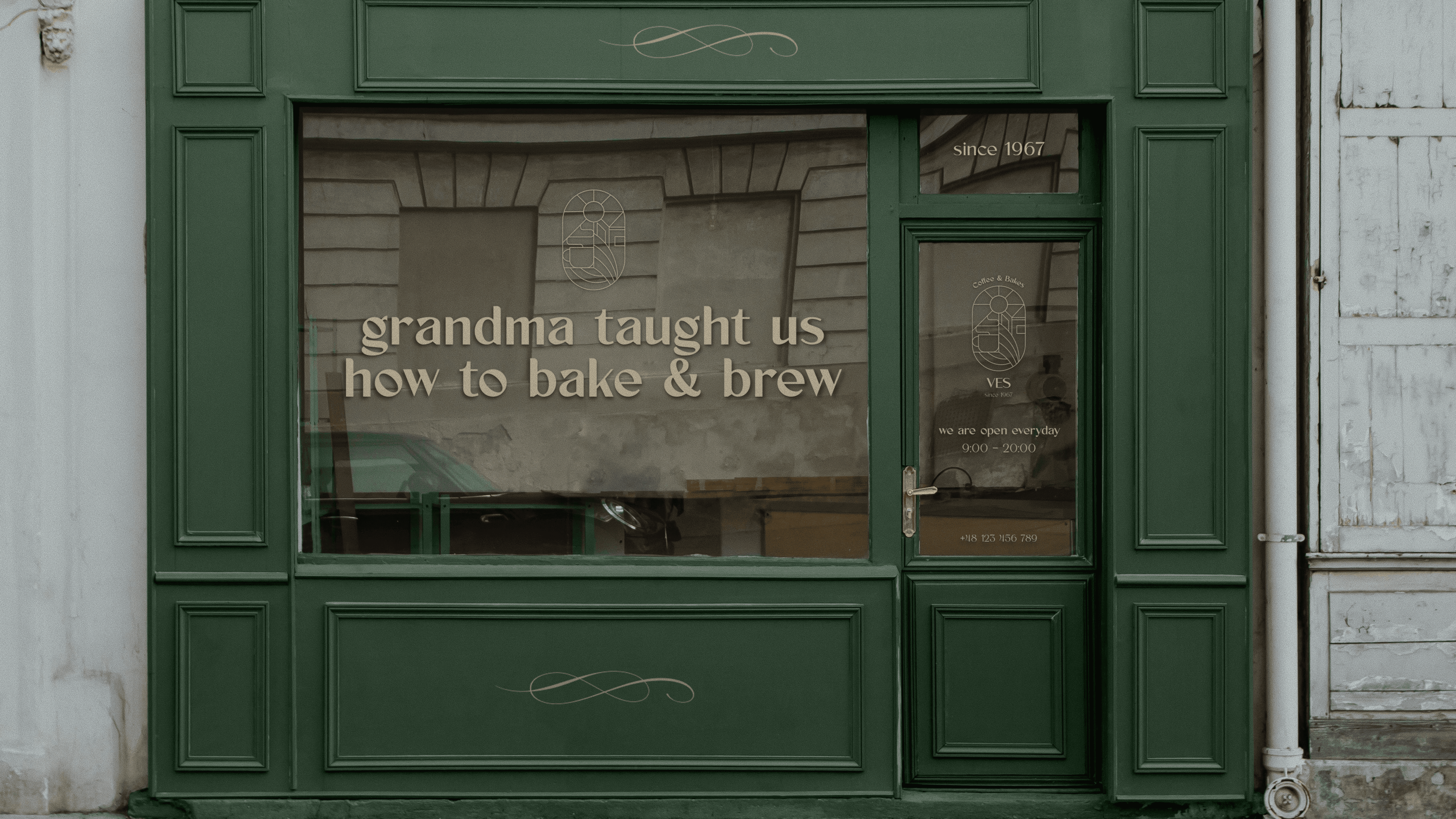 Image showing the design of the entrance to the bakery
