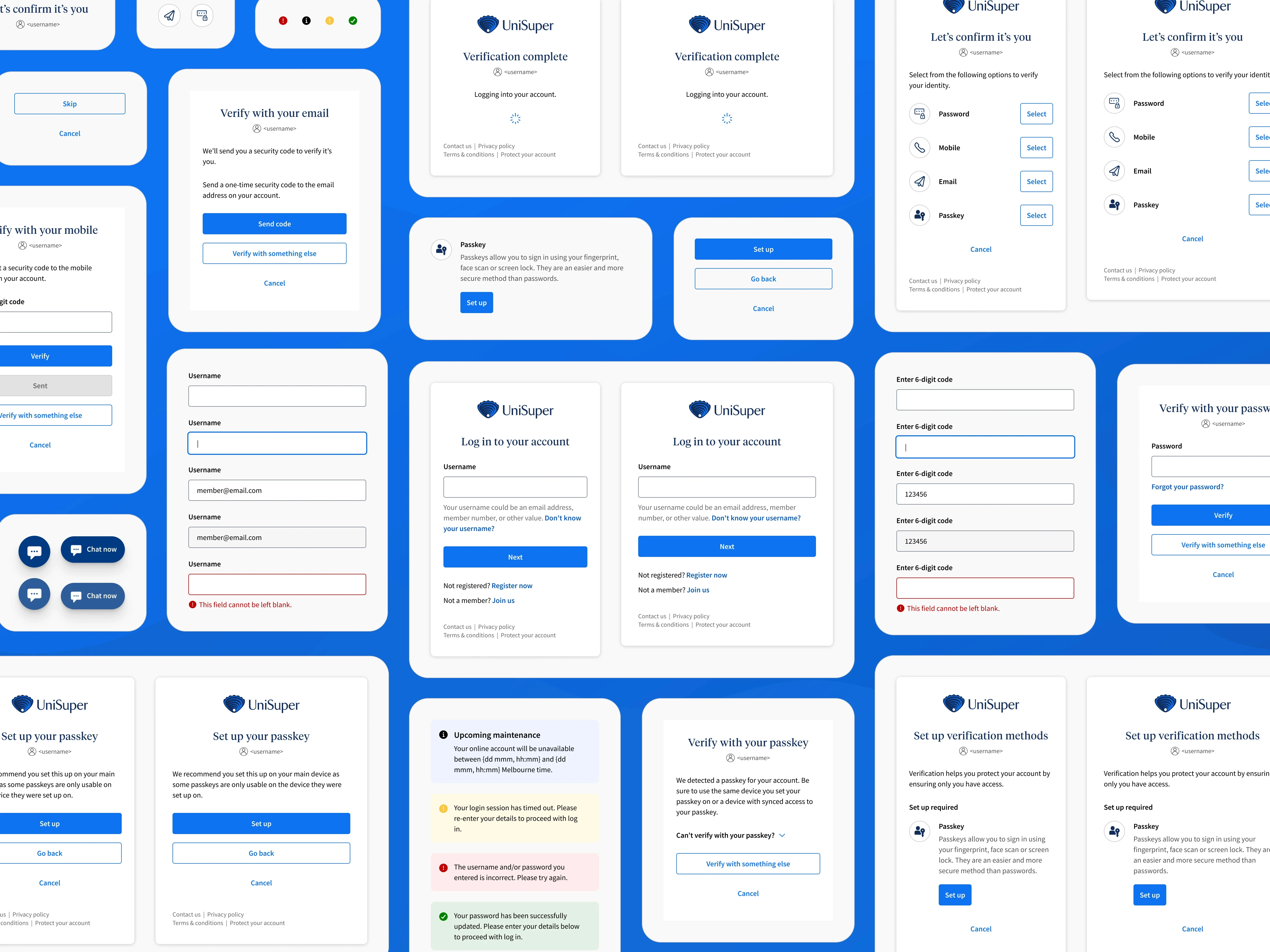 Member online design system components
