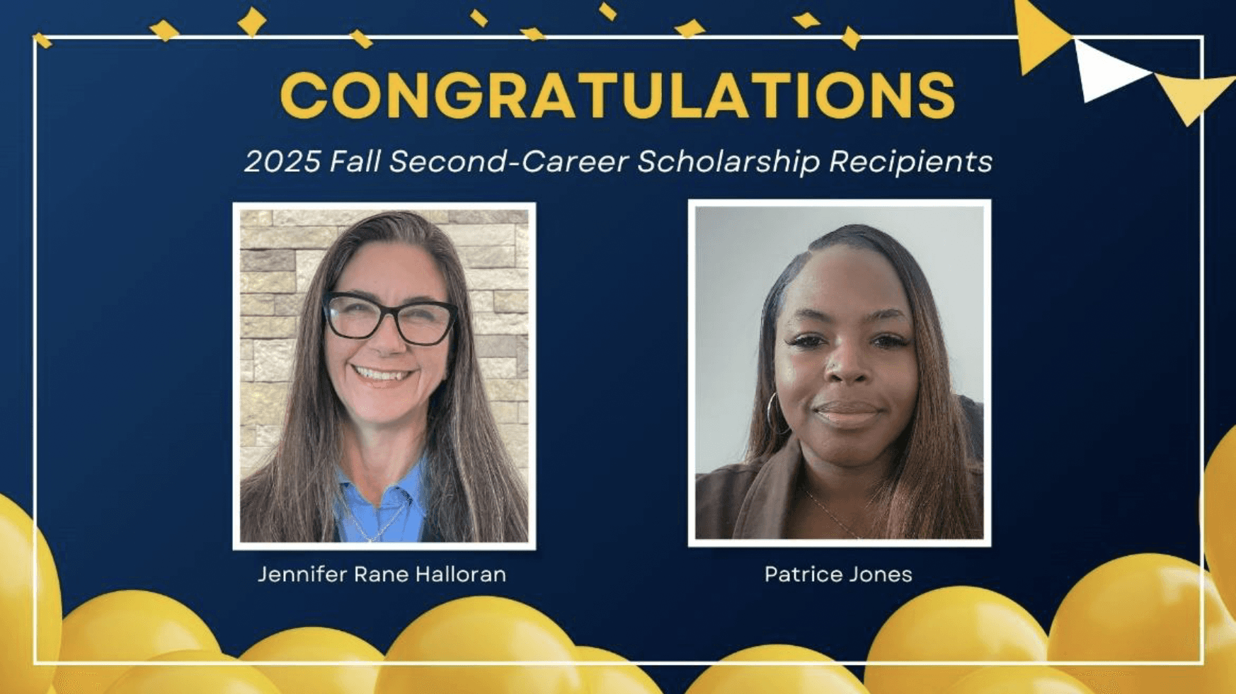 Selected Educational Trust Awards Fall 2025 Second-Career Scholarships
