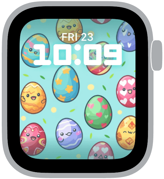 an apple watch face from the easter patterns collection