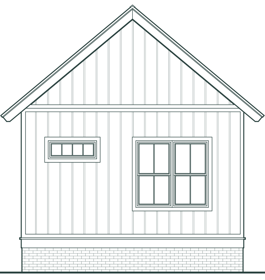 Shoreline Cottage Rear Elevation