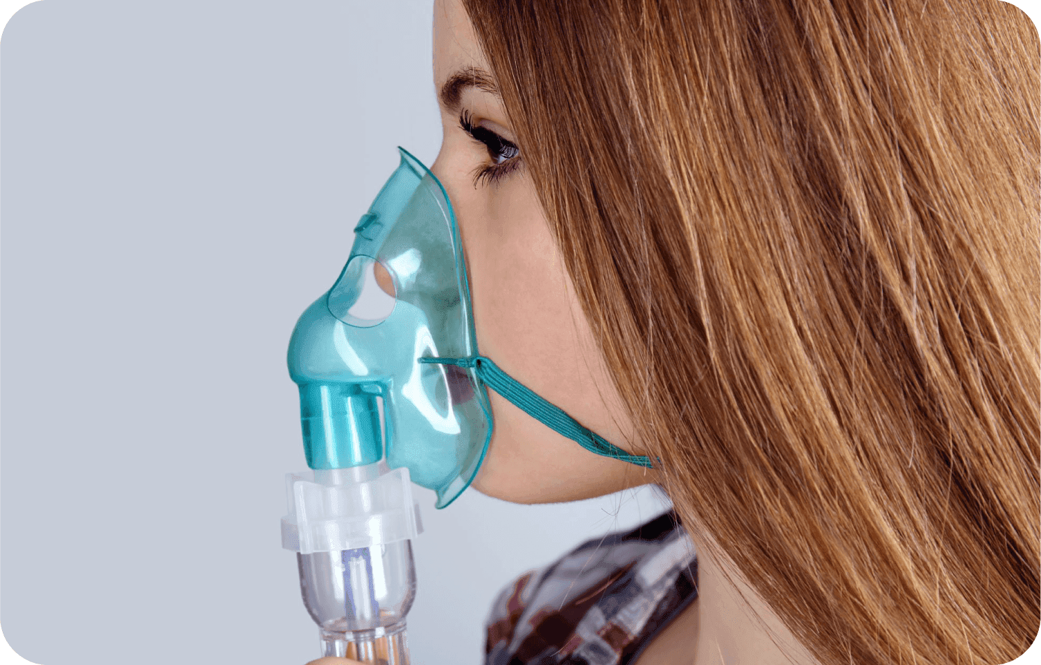 Medical mask on person