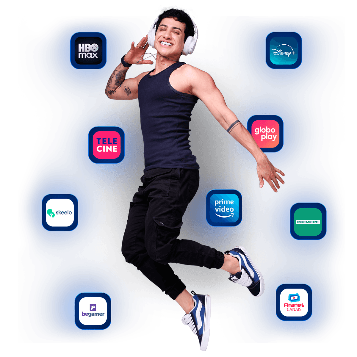 Cliente da aranet usando os serivços de streming