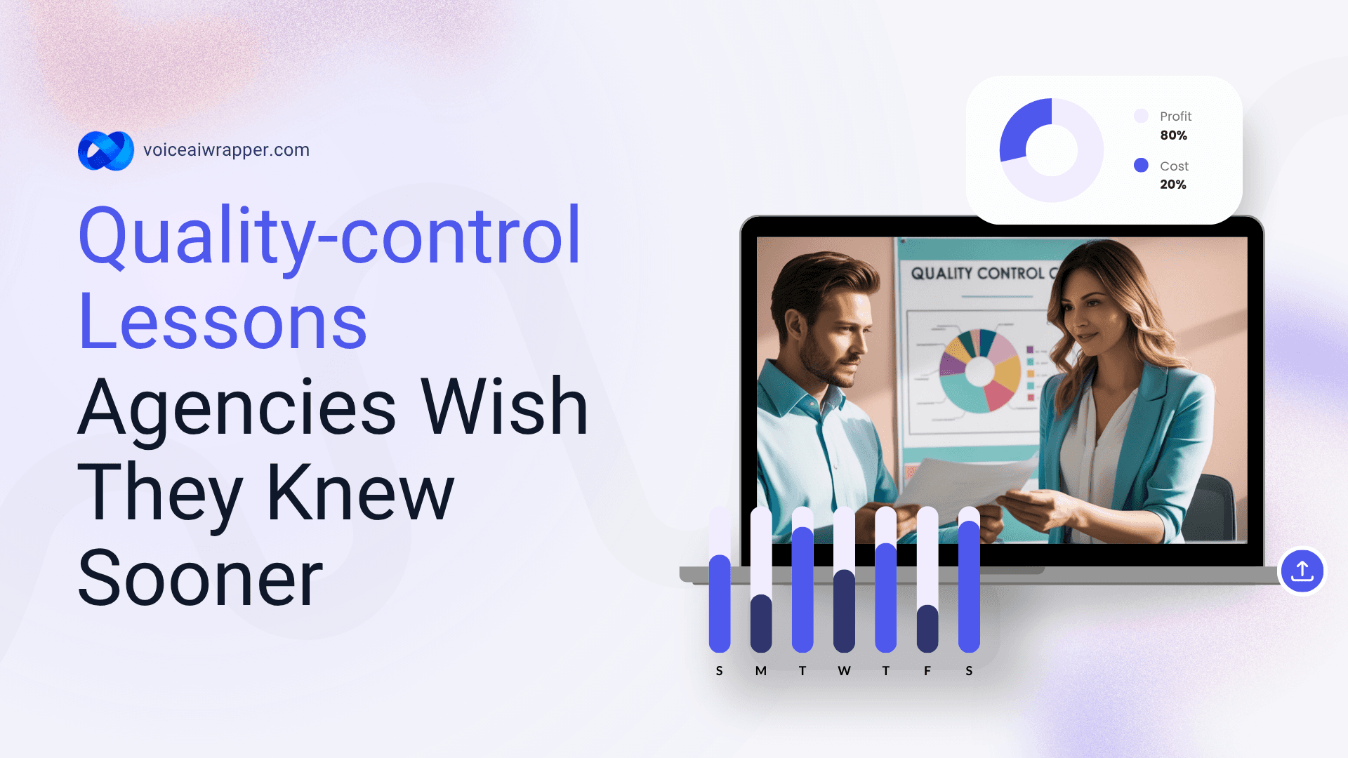Lessons Learned About Maintaining Quality Control With AI Products hero banner with  performance charts | VoiceAIWrapper.