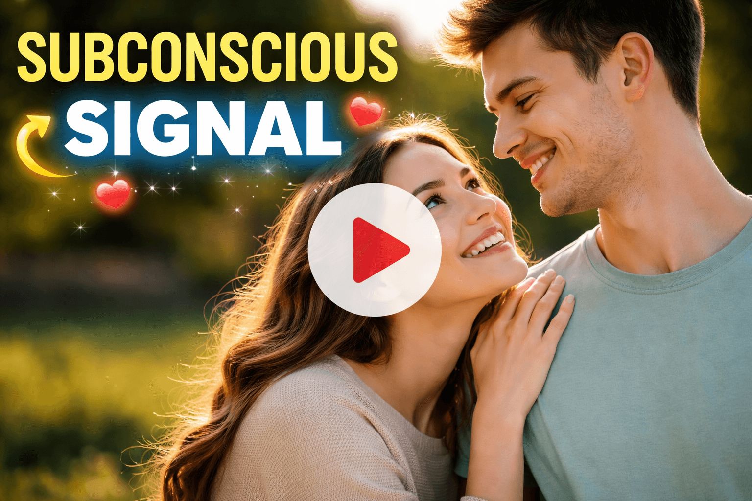 Thumbnail illustrating subconscious signs of attraction, including subtle body language and hidden emotional cues