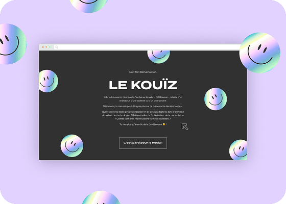 Le Kouiz, un qui interactif pour mon projet de fin d'étude de master