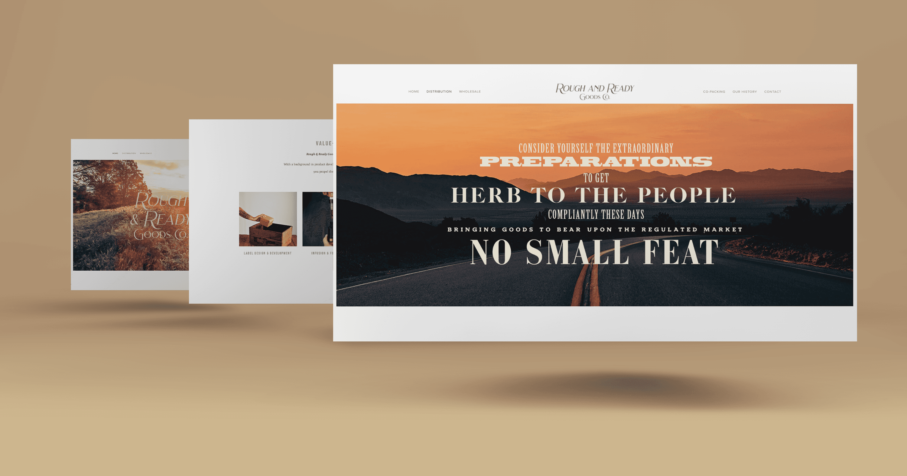 Brand itentity and web design for Rough & Ready Good