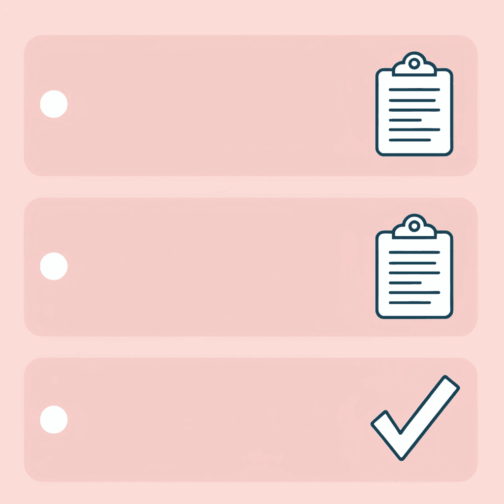 Checklist of three documentation requirements: certificate of analysis, potency testing, and sterility test results