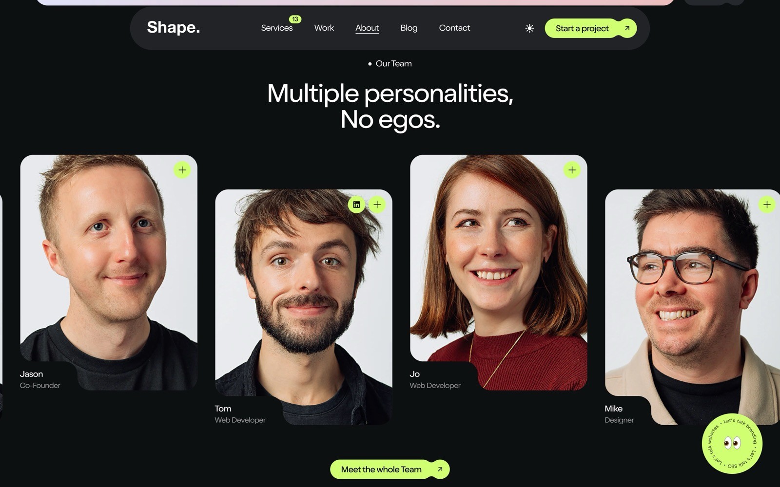 Made by Shape Team section screenshot