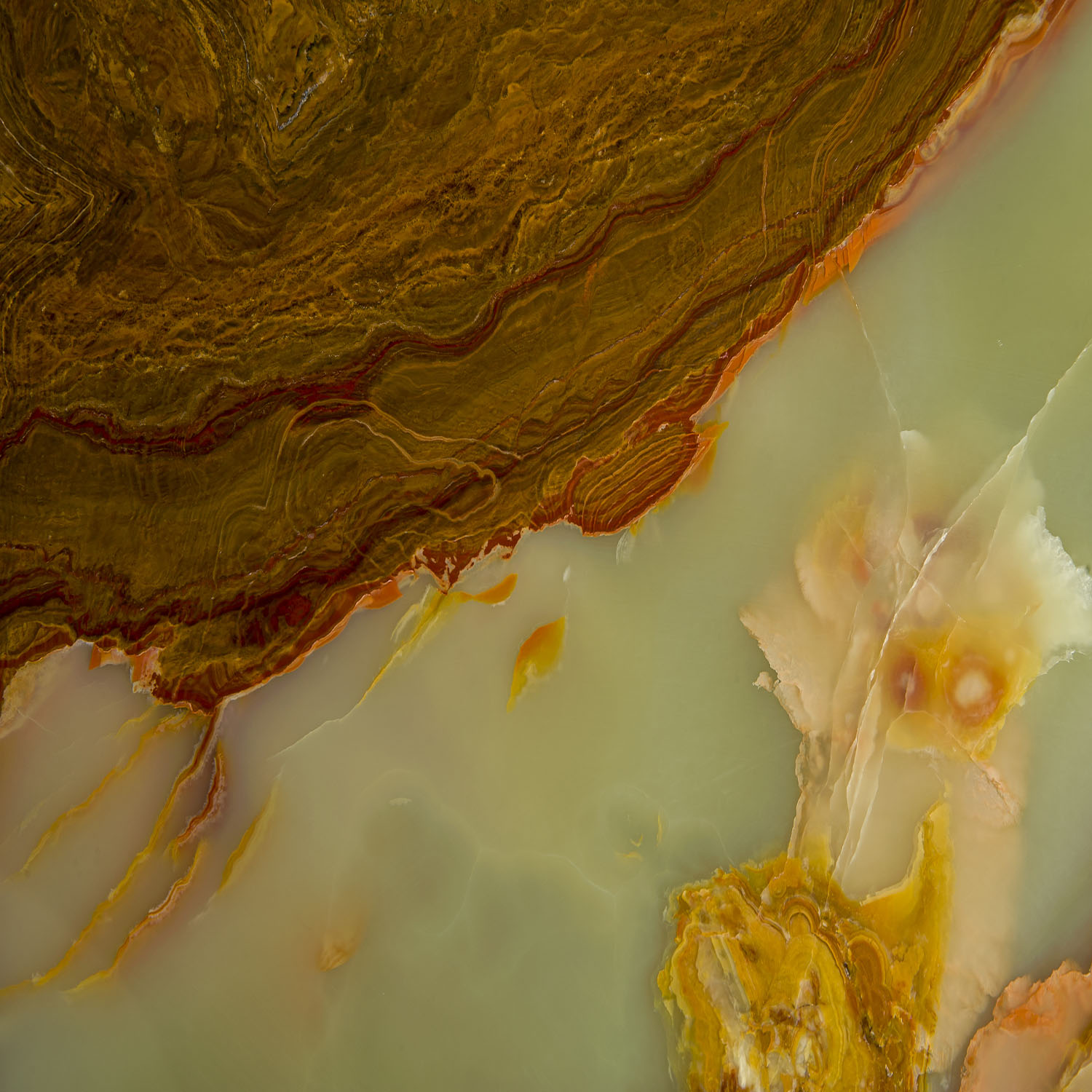 Persia Green Onyx warm structure