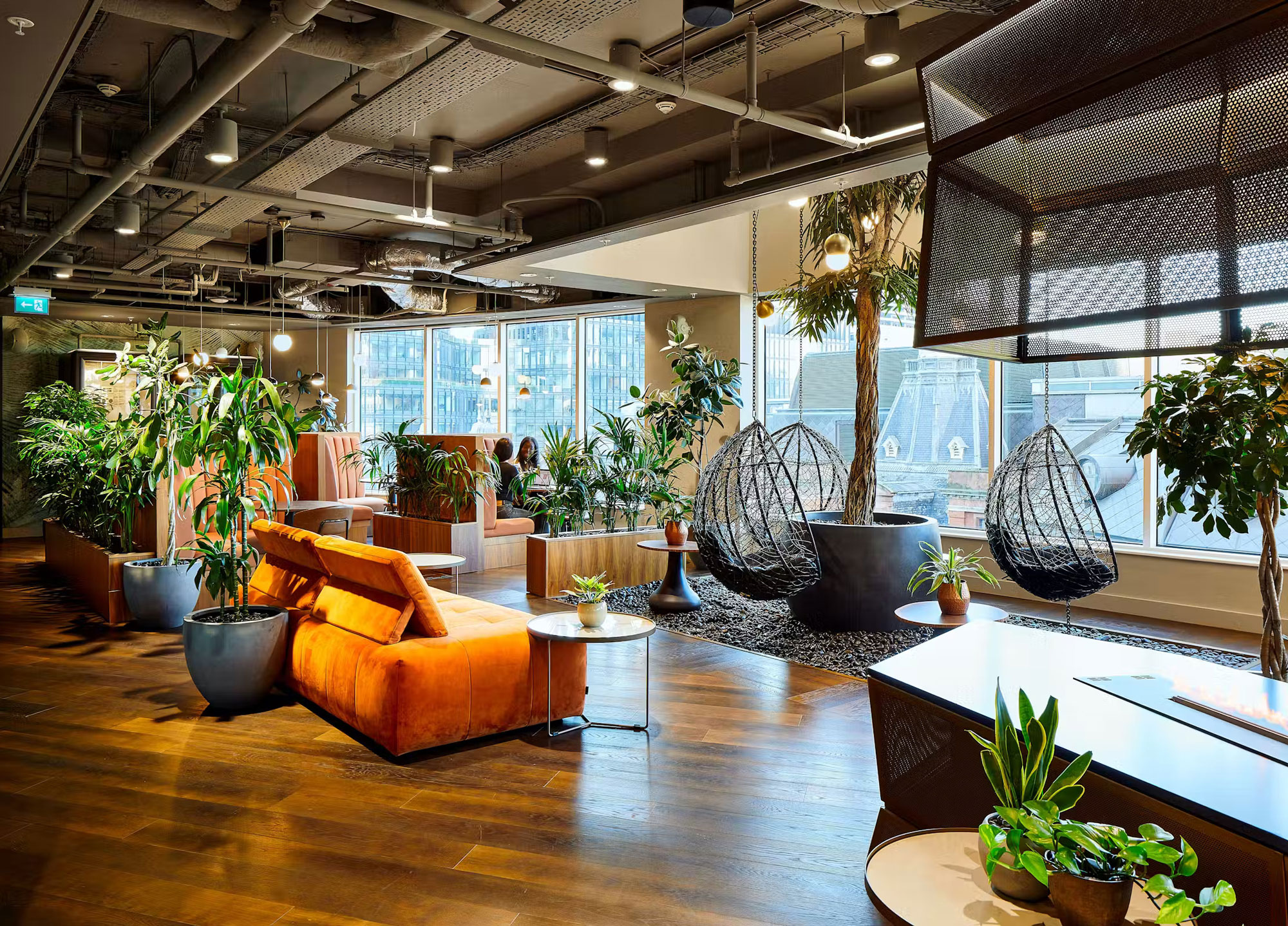 Mechanical and electrical system for co-working space in London.