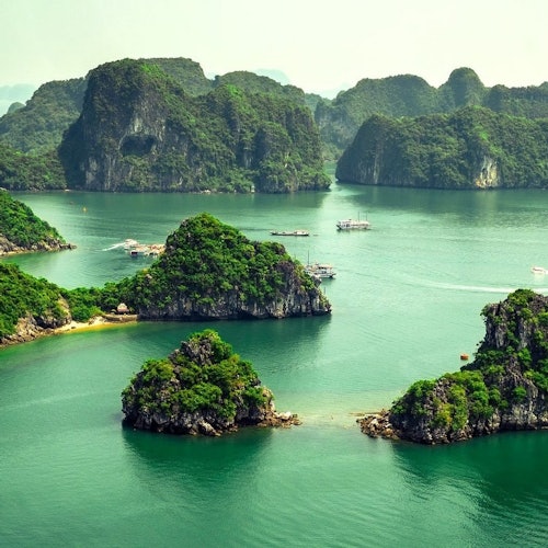 Ha Long-bugten: Heldags guidet krydstogt fra Hanoi med Ti Top-øen + frokostbilletter i Hanoi