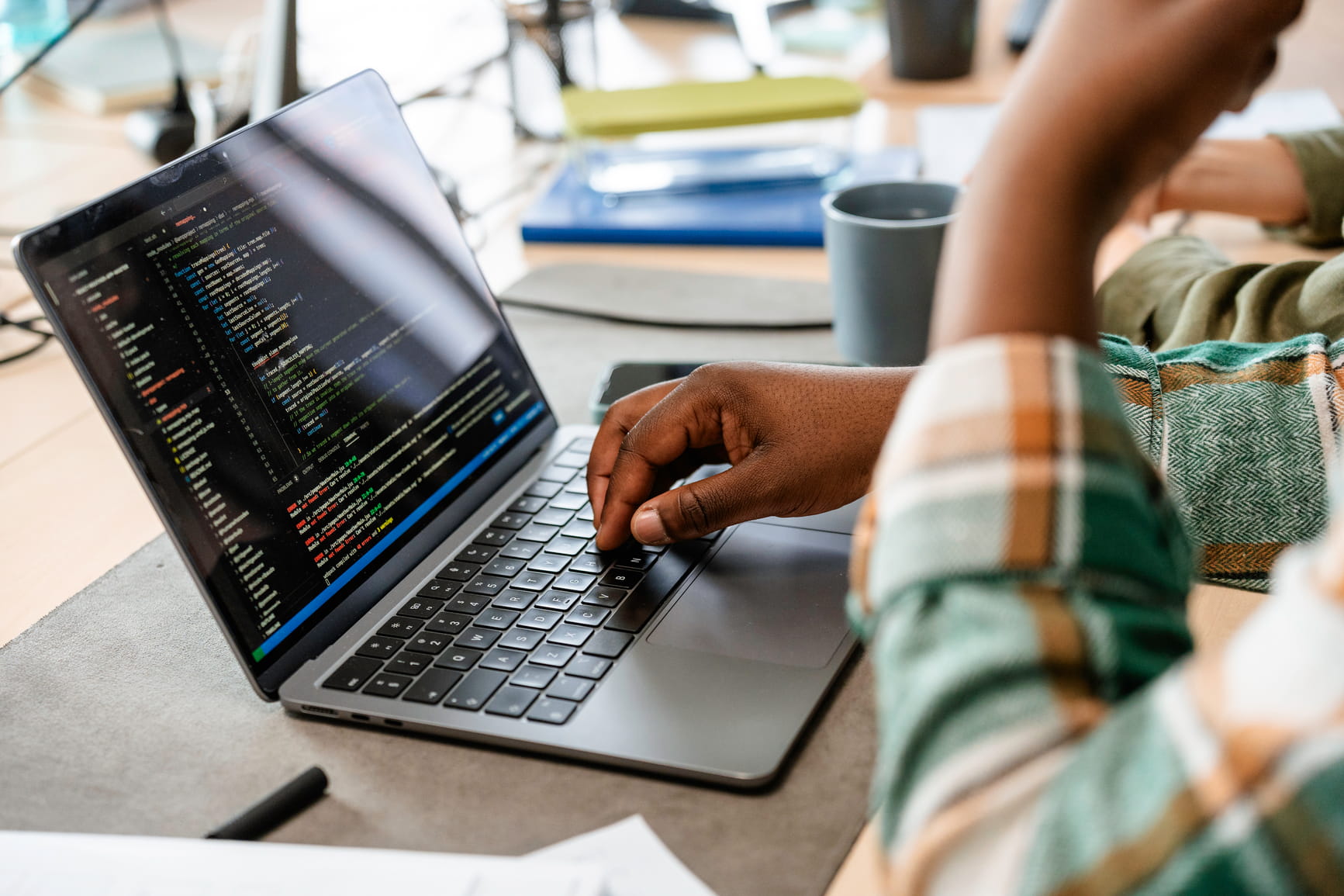 Develper hands on laptop