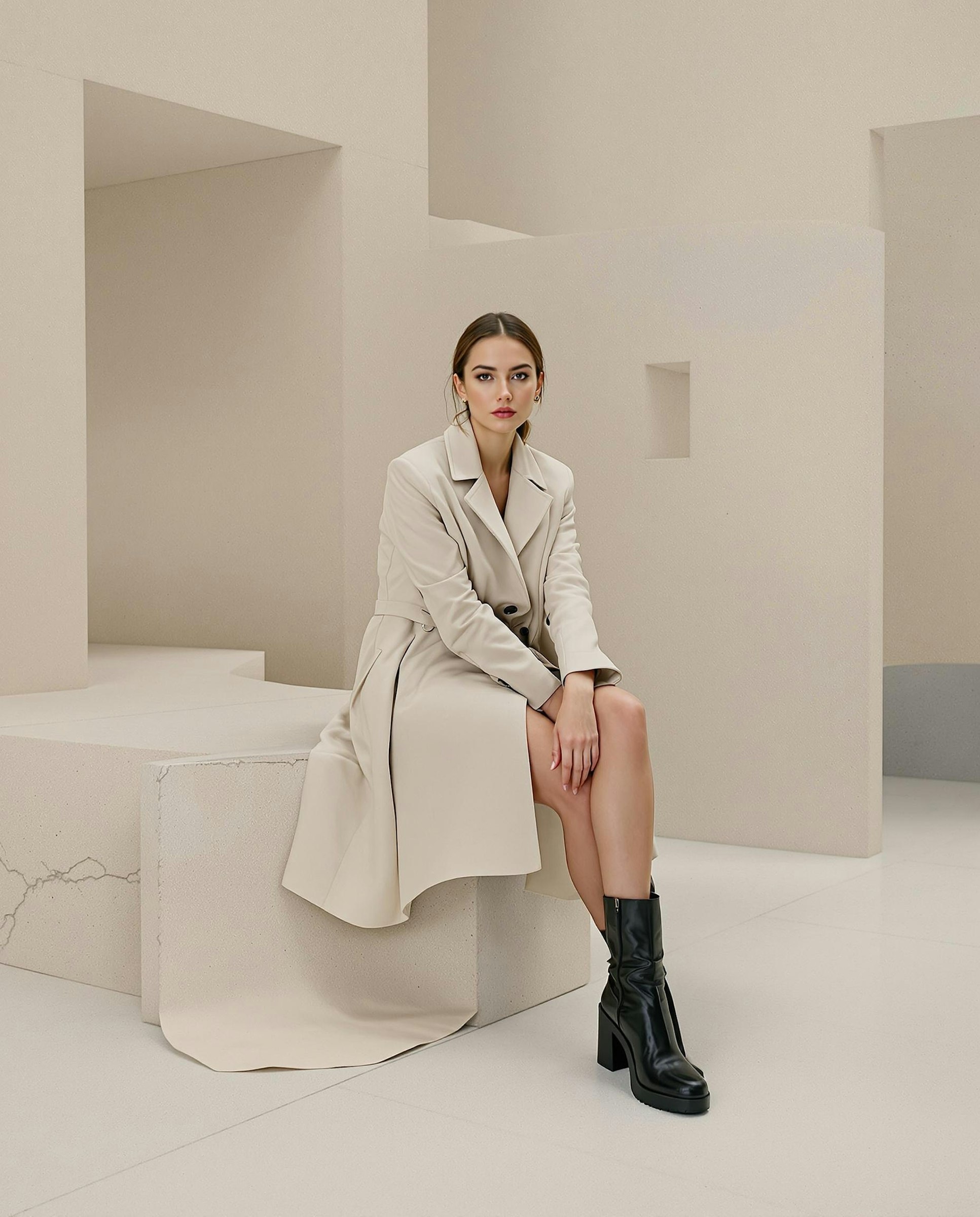 Stylish caramel-brown wooden nightstand with rounded edges, a drawer, and a cabinet. Perfect for minimalist and modern interiors.