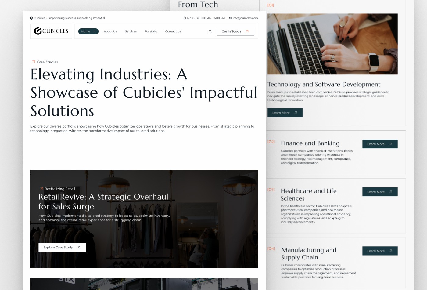 Cubicles - Framer Template for Business and Consulting Website