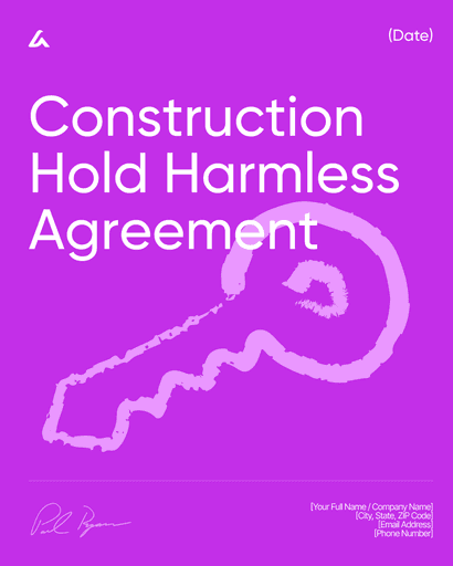 Construction Hold Harmless Agreement