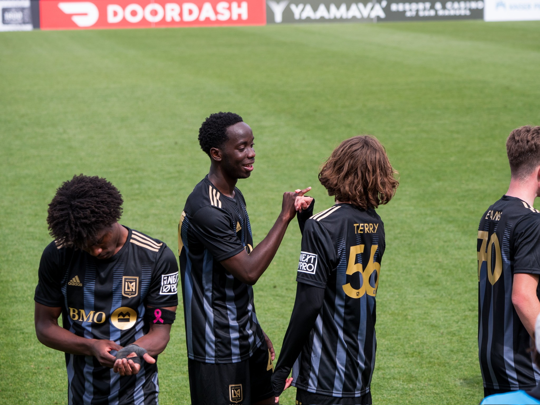 Post Game Secret Handshake At LAFC Home Game