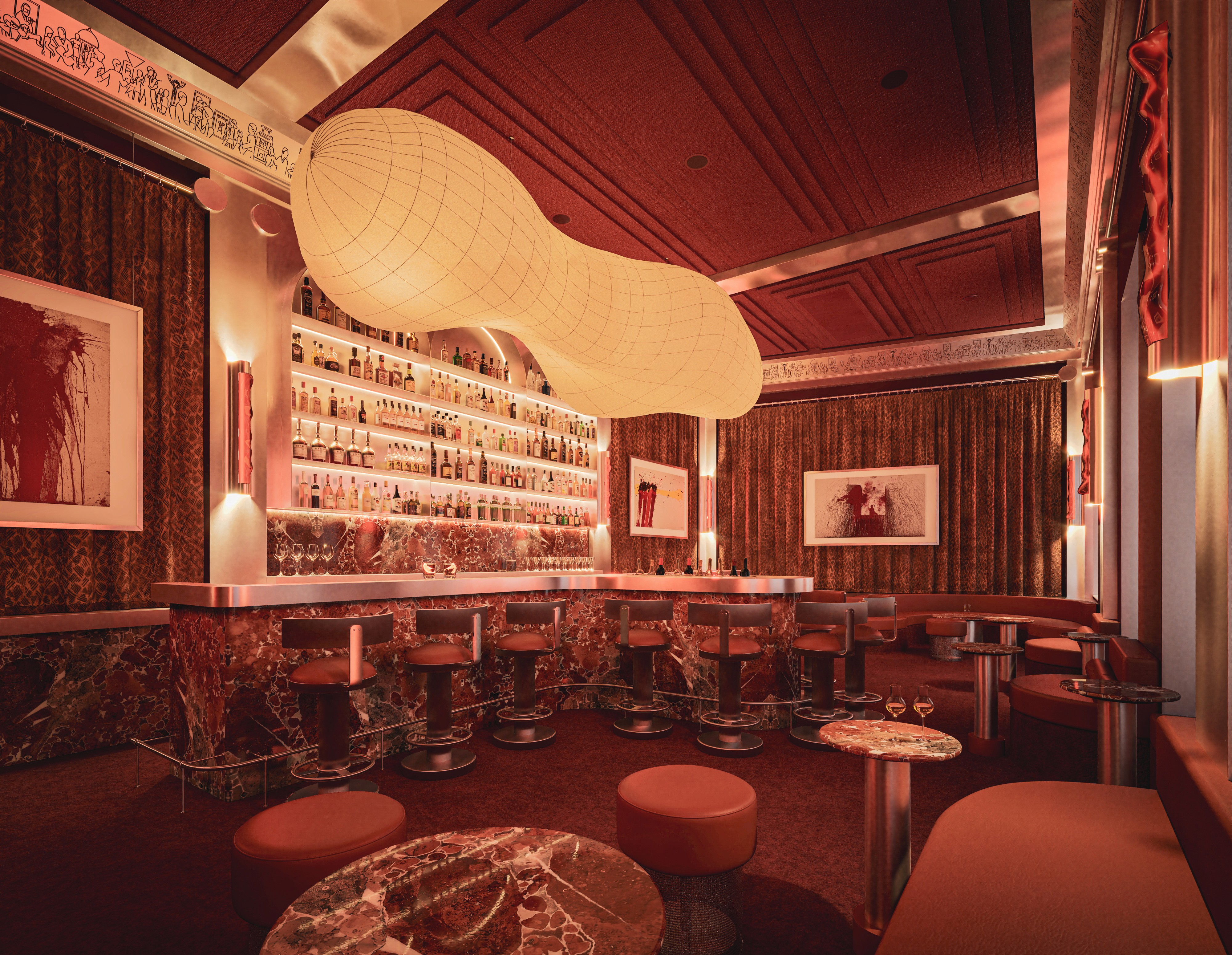 Rendering of Calypso Bar in The Companion Hotel