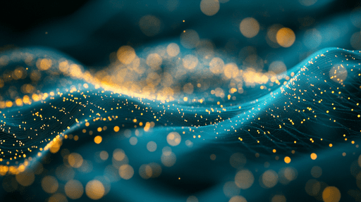 Abstract digital wave of light and data, representing modern marketing technology and communications.