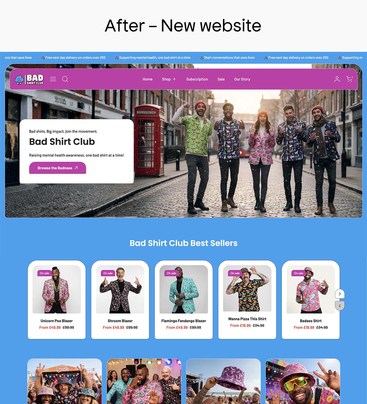 Three minimalist green and beige handbags displayed on pedestals with plants