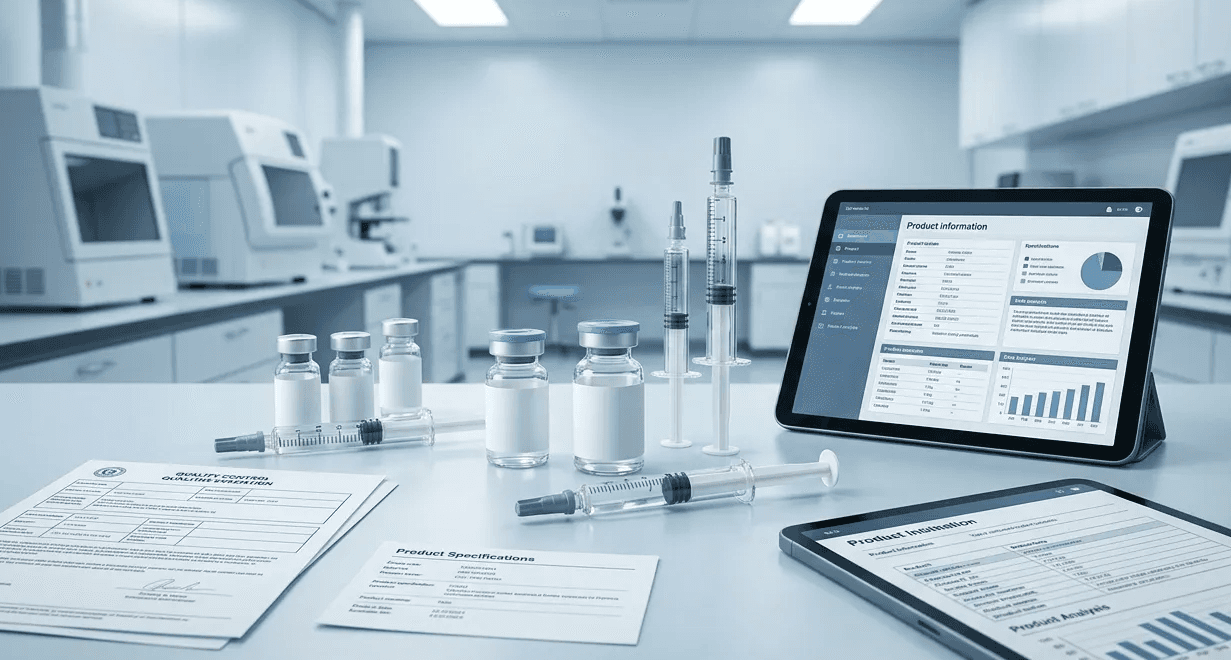 Injectable aesthetic product quality evaluation for professional buyers