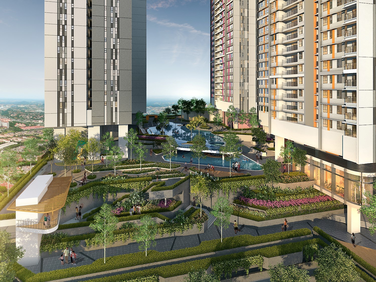 Facility view of Trio by Setia project by Asima Architects