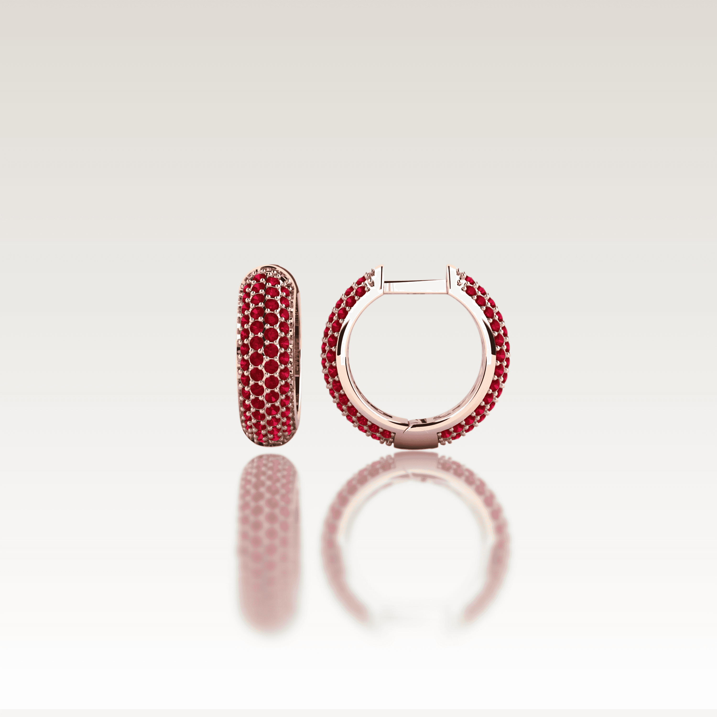 BON'BON Vermilion Hoop Earrings image 0
