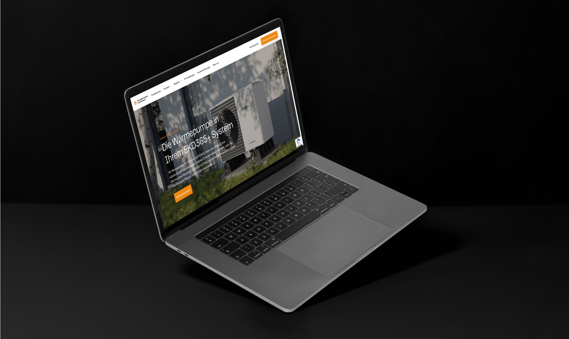 Macbook mit Website Screen