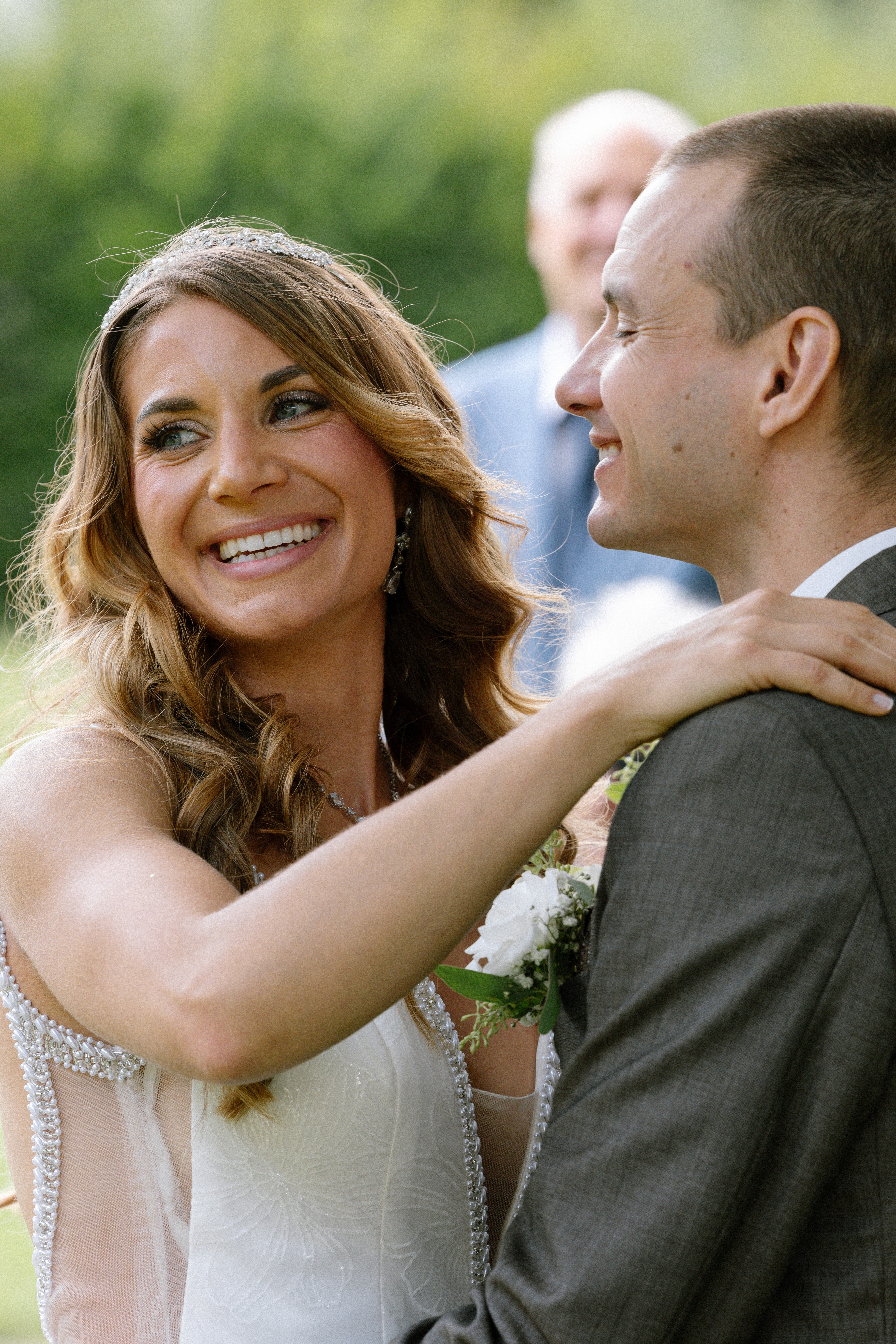 Stylish model in crowd