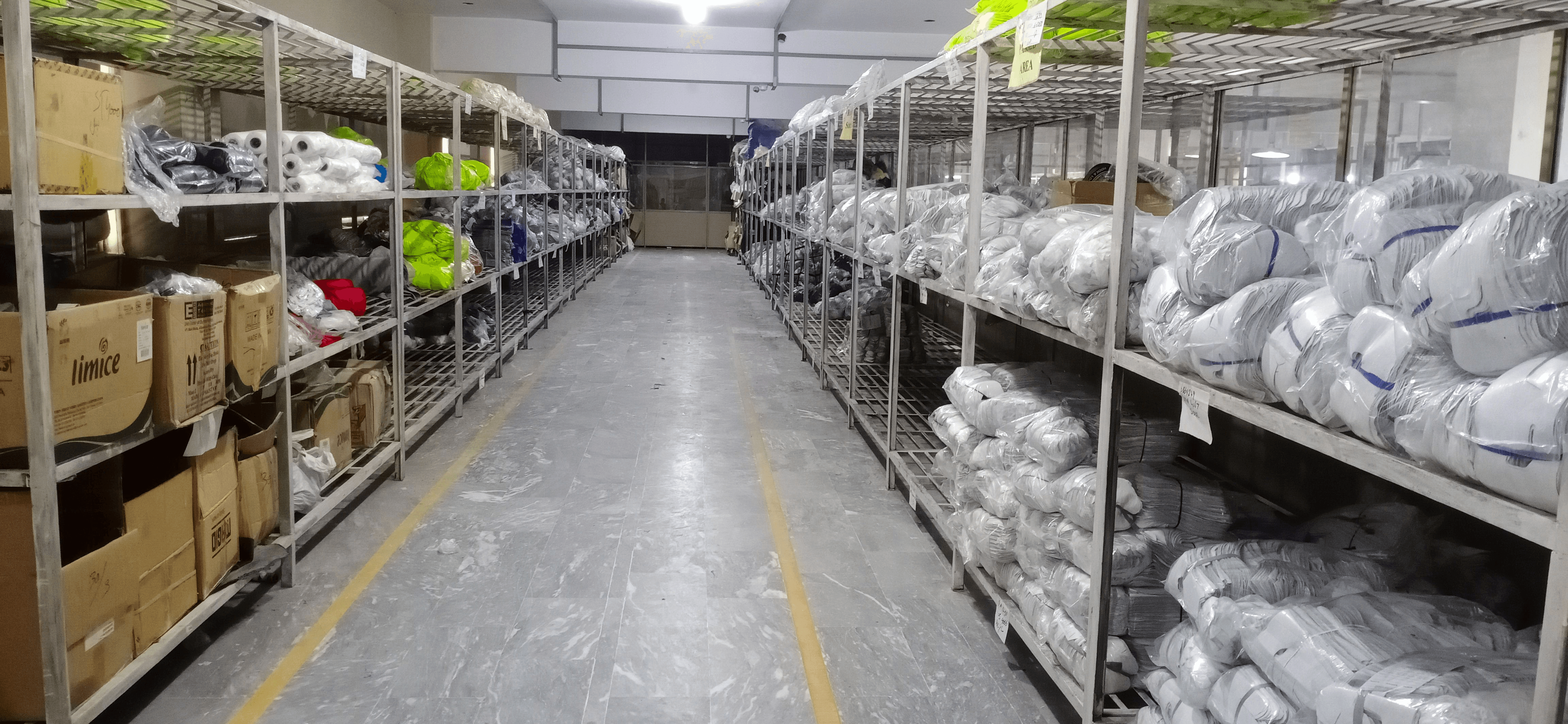 Outside of Pakistani textile factory for Sughran Trading