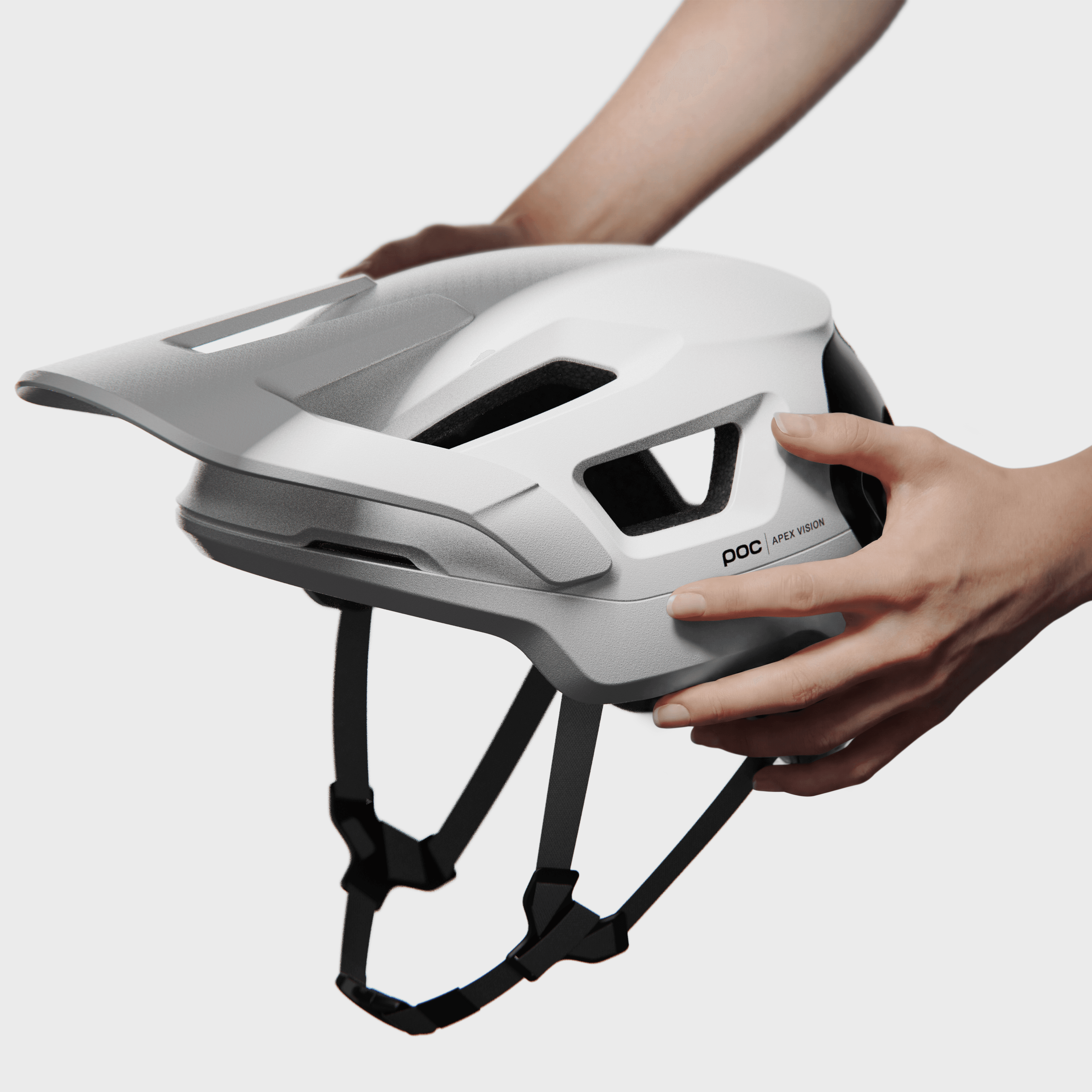 A close up of a hair dryer on a white background
