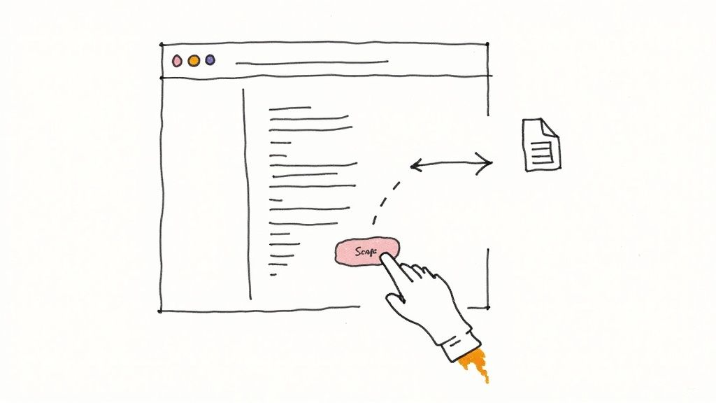 Screenshot from https://www.google.com/search?q=saas+no-code+web+scraper+UI