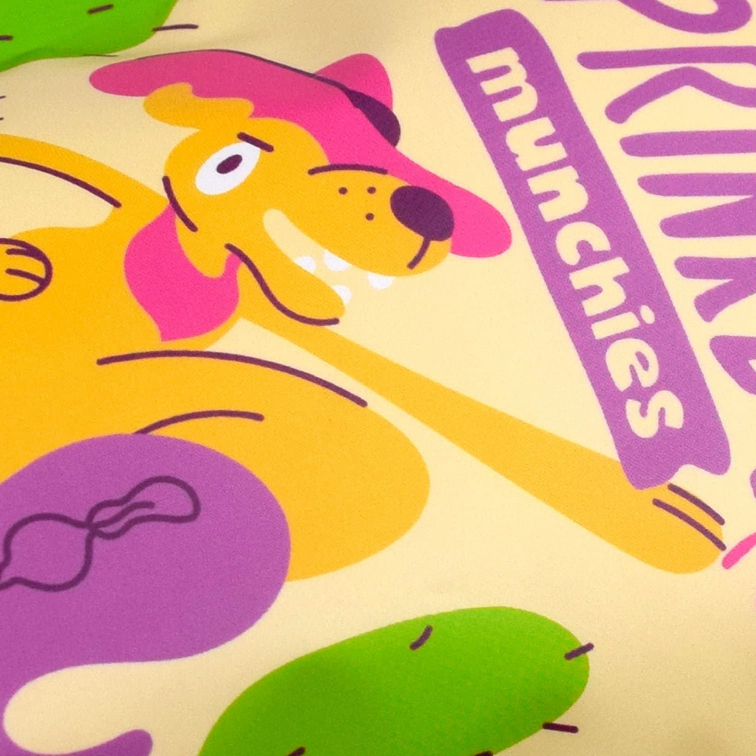 Close up shot of packaging - sweet potato & turmeric dog treats