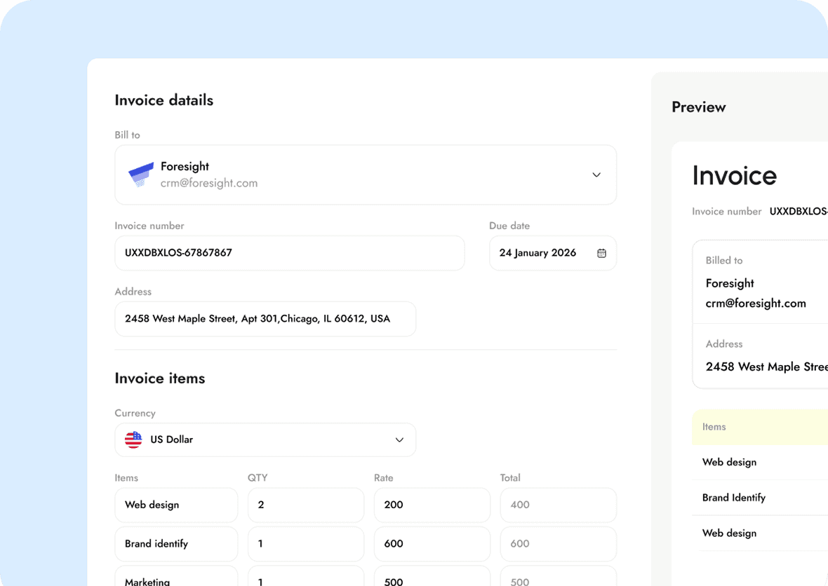 Invoice details