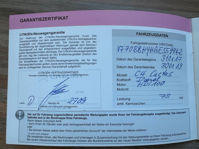 CITROEN C4 Cactus 2017 YELLOW Gebrauchtwagen - Galeriebild 19