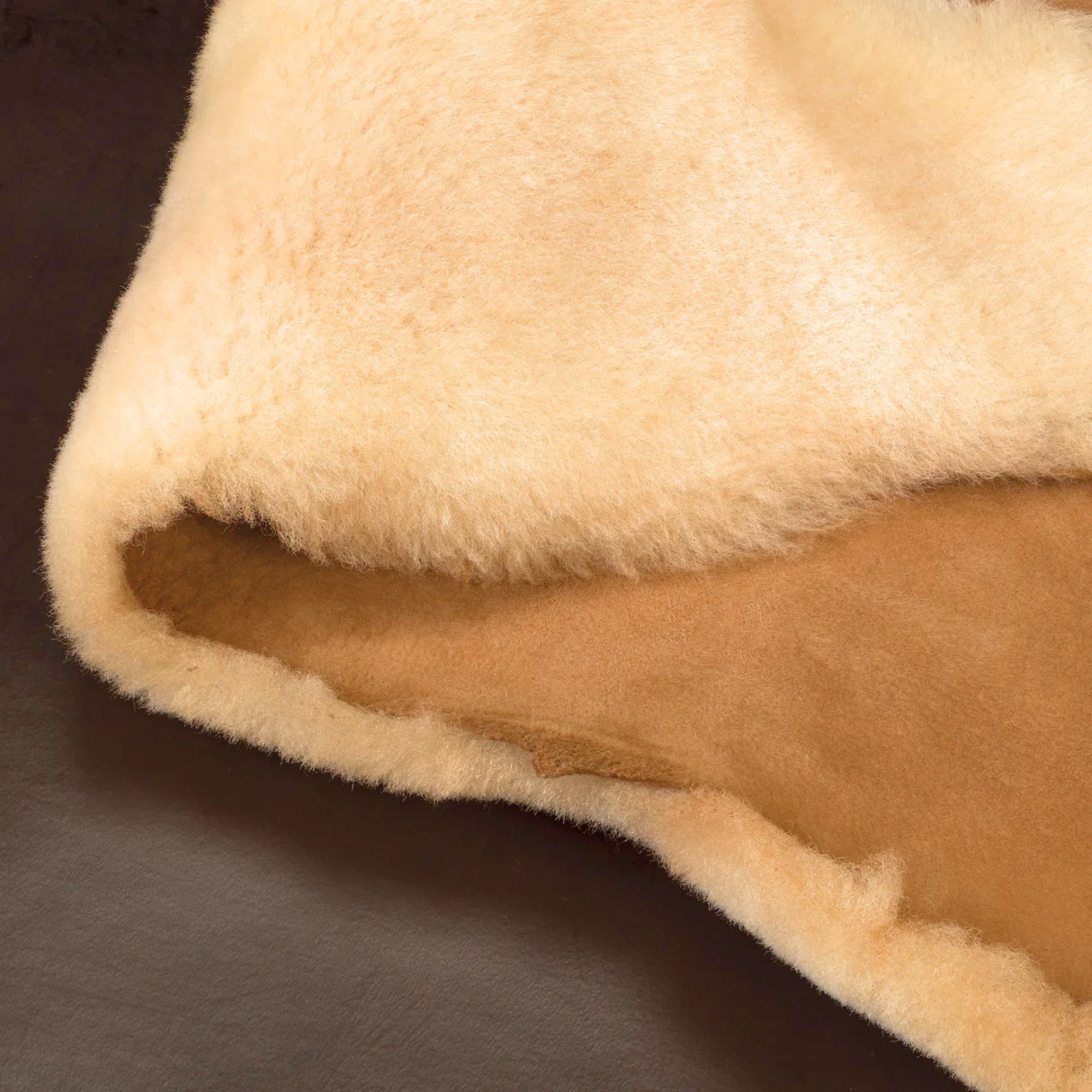 Aged leather background with a stitched border and brass studs