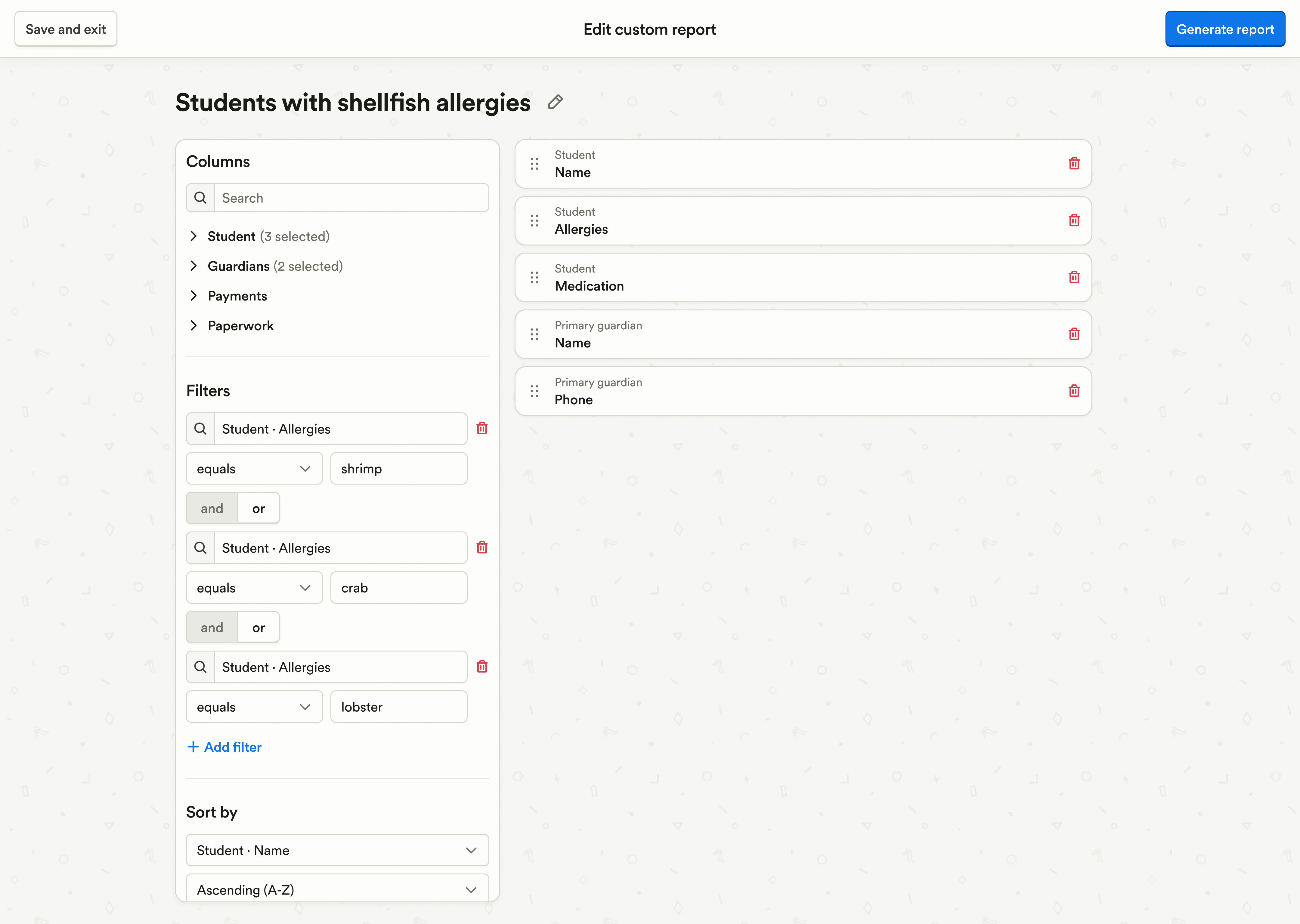 Custom reports redesign
