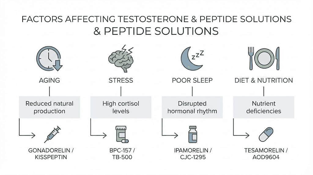 Factors affecting testosterone and how peptides can help