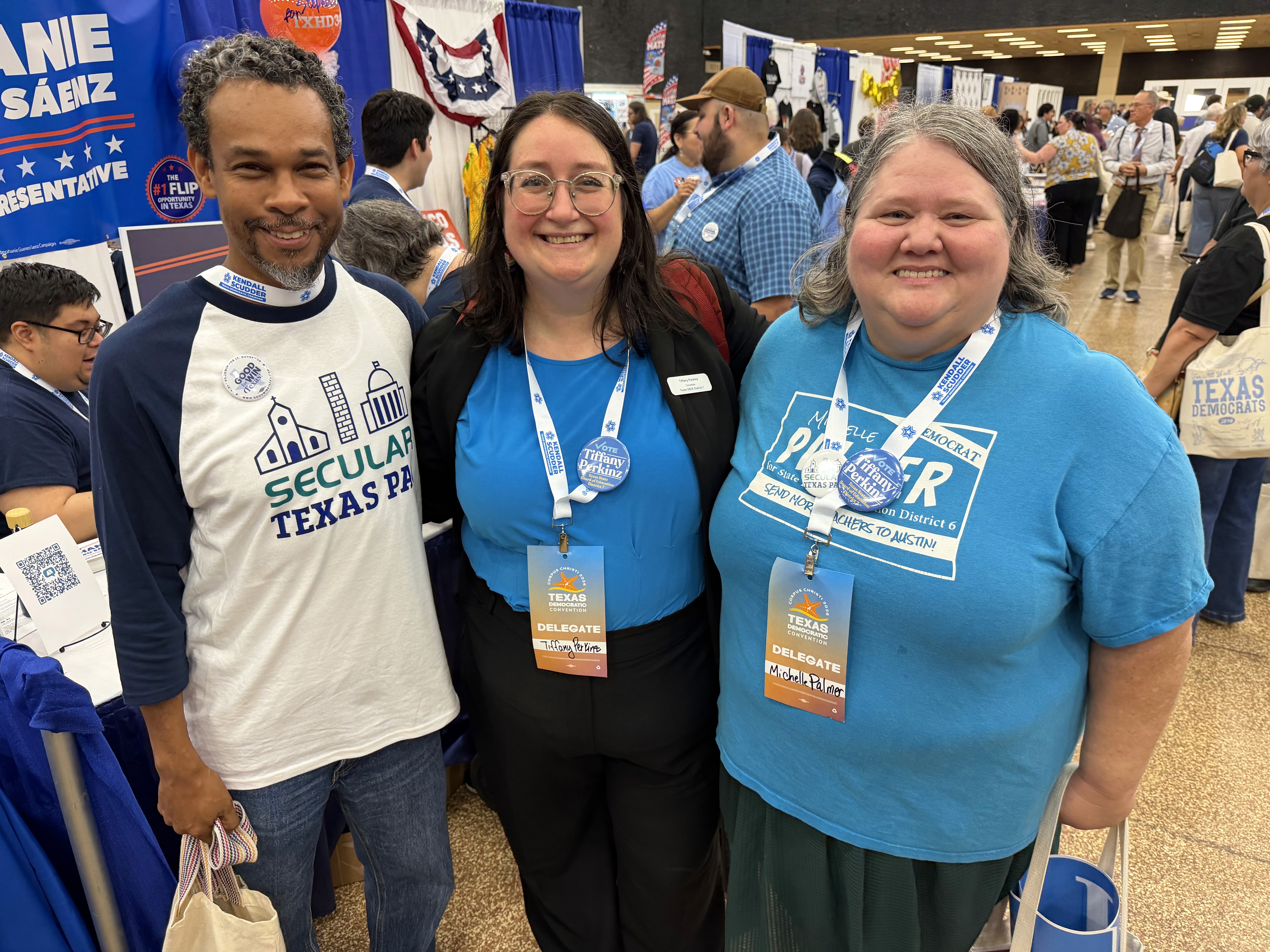 Secular Texas PAC supporters at a public event