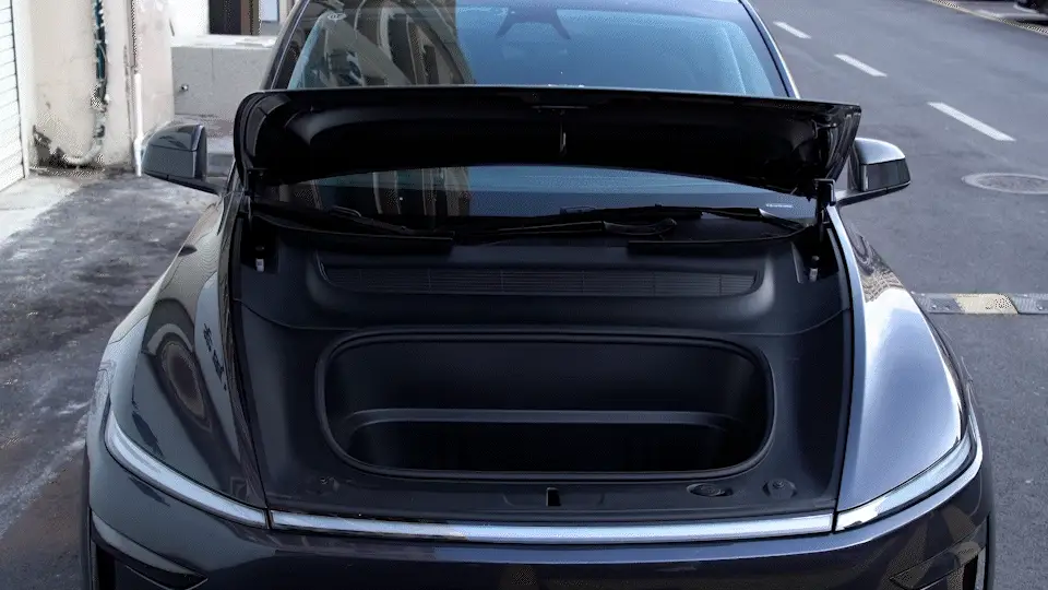 EV Works Tesla installed custom Auto Frunk