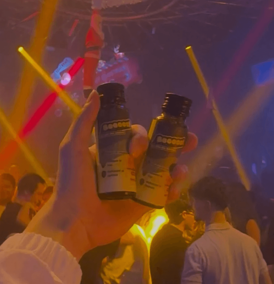 Close-up of a dark green leaf showing its textured surface and central vein against a muted background.