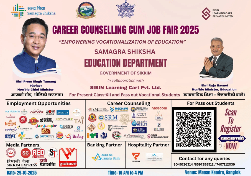 career counselling cum job fair sikkim slcpl