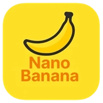 Nano banana logo pour illustrer la production de publication visuelle sur les réseaux sociaux marketing