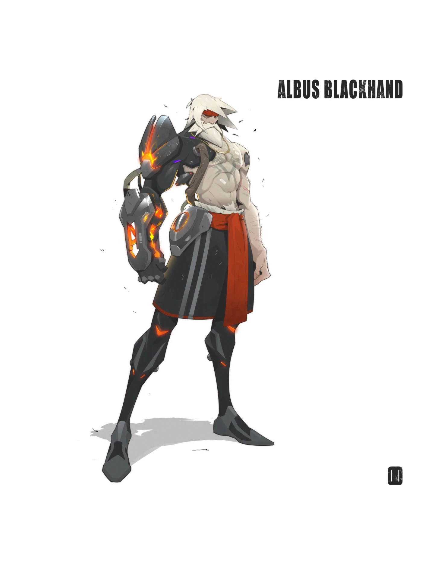 Albus Blackhand – character concept art by Kuba Fidler