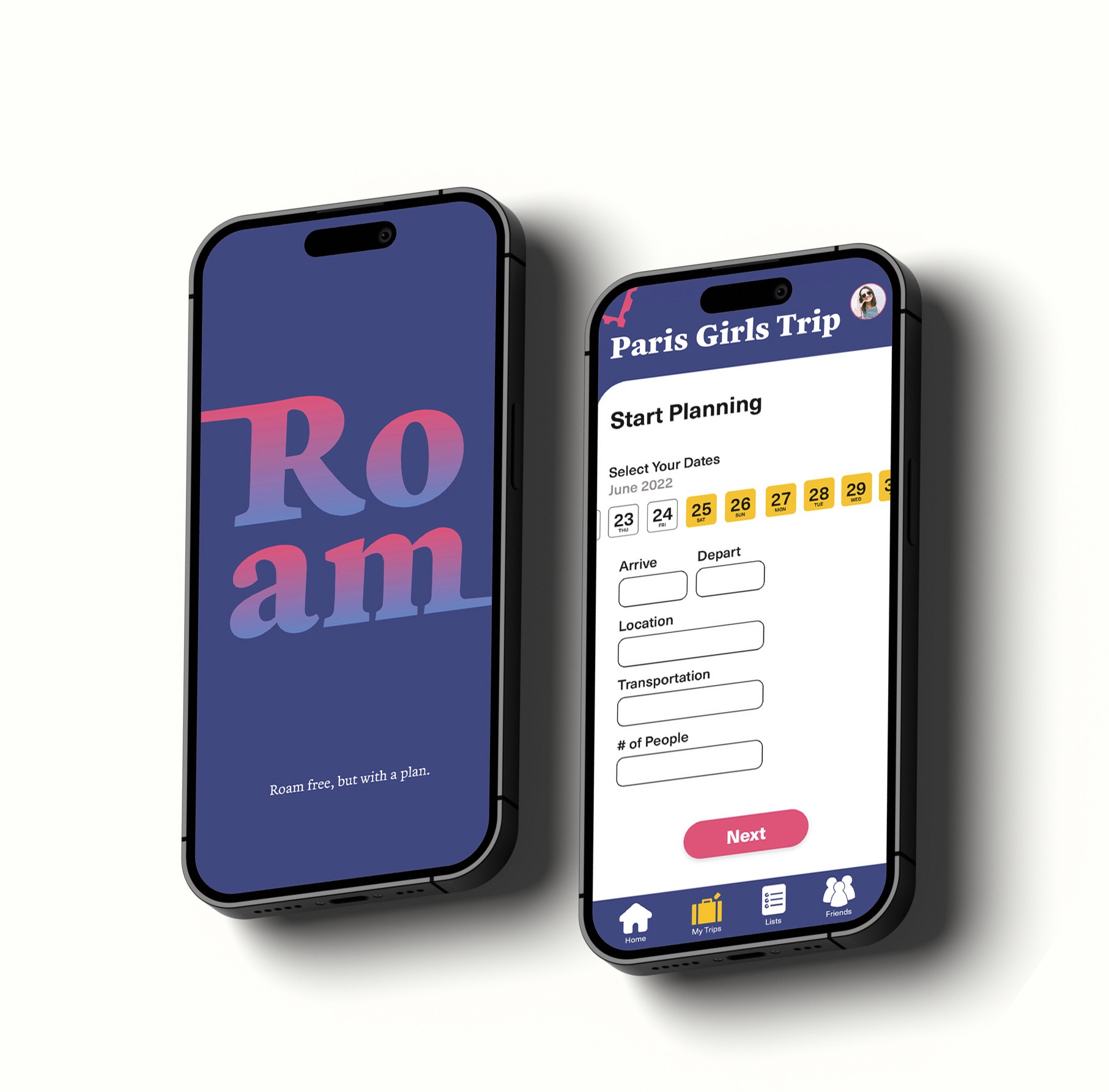 Roam App Design