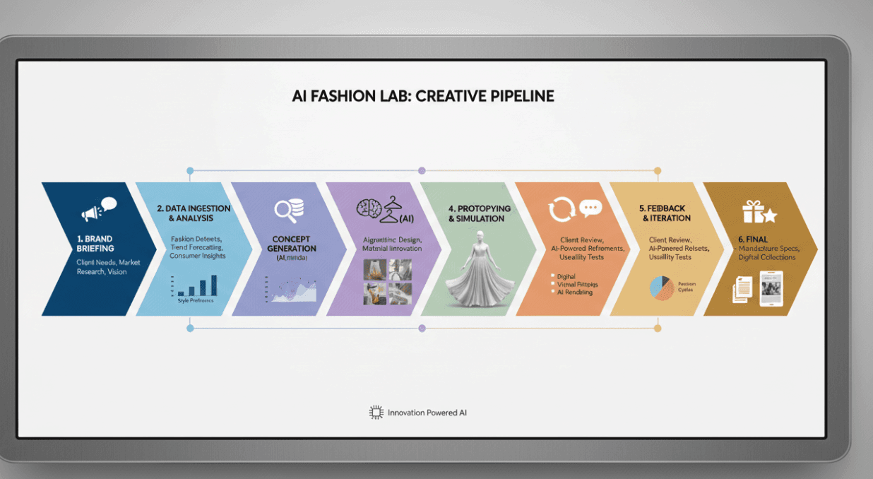 Outer-Sphere creative AI lab workflow from concept to final fashion imagery