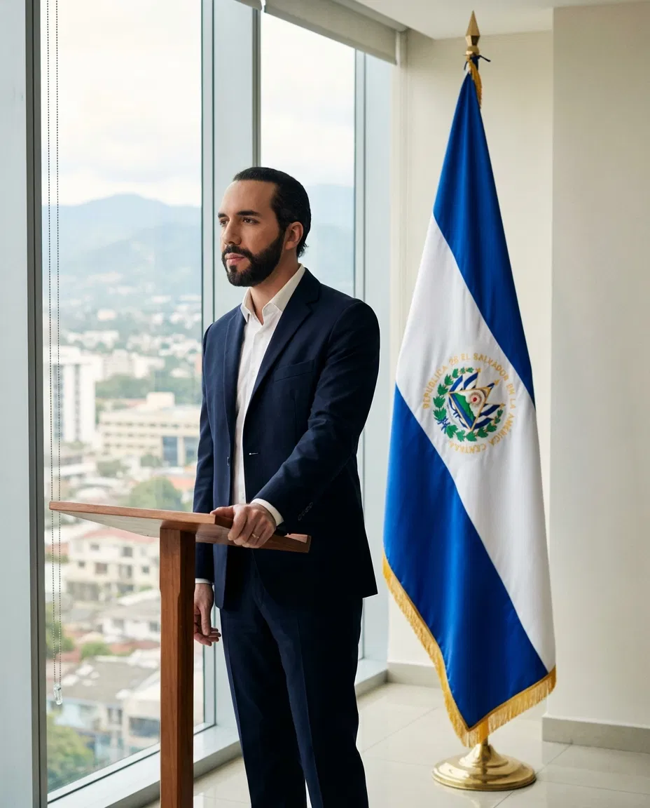 Nayib Bukele during an official appearance