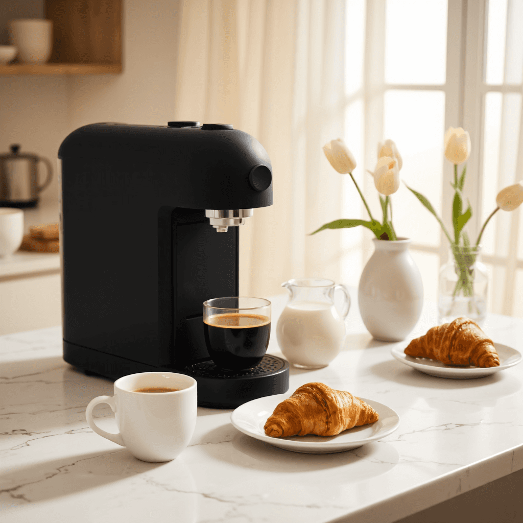 product photography of espresso machine